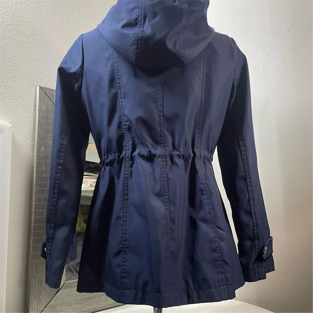 COPY - Michael Kors Women's Petite Anorak Jacket Navy Gold Accents Size S